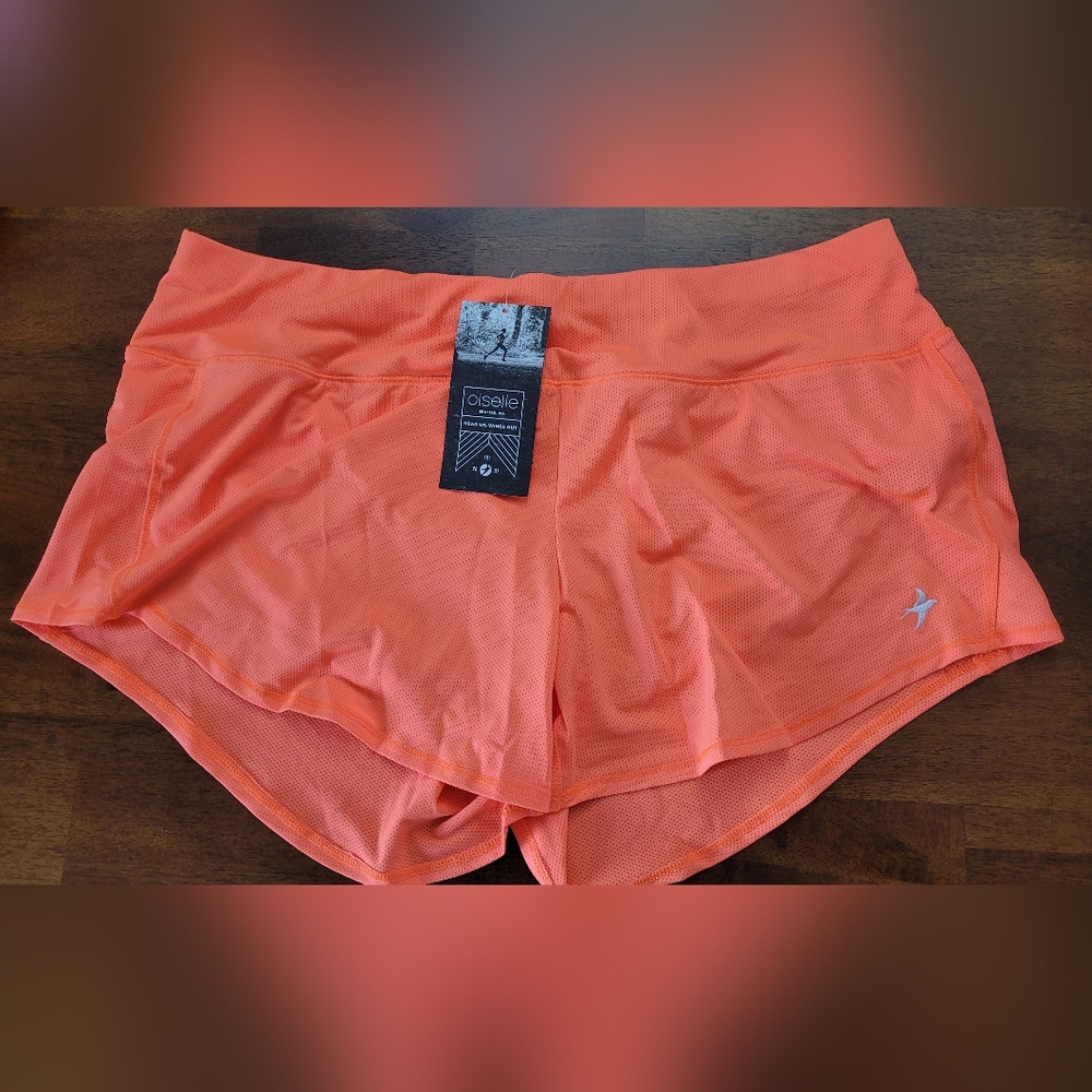Oiselle Orange Running Roga Shorts